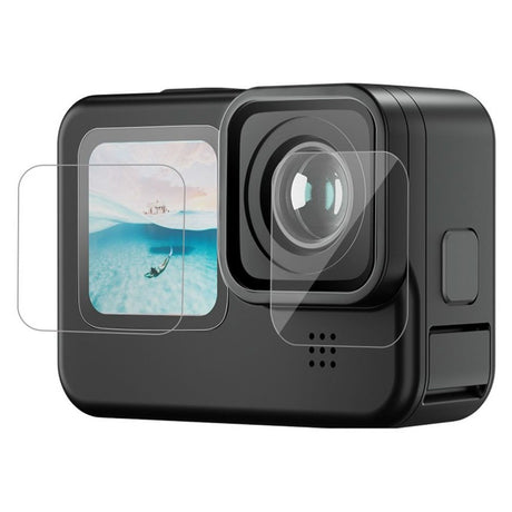 TELESIN Hærdet Beskyttelsesglas til GoPro Hero 9 / 10 / 11 / 12 - Skærm & Kameralinse - Gennemsigtig