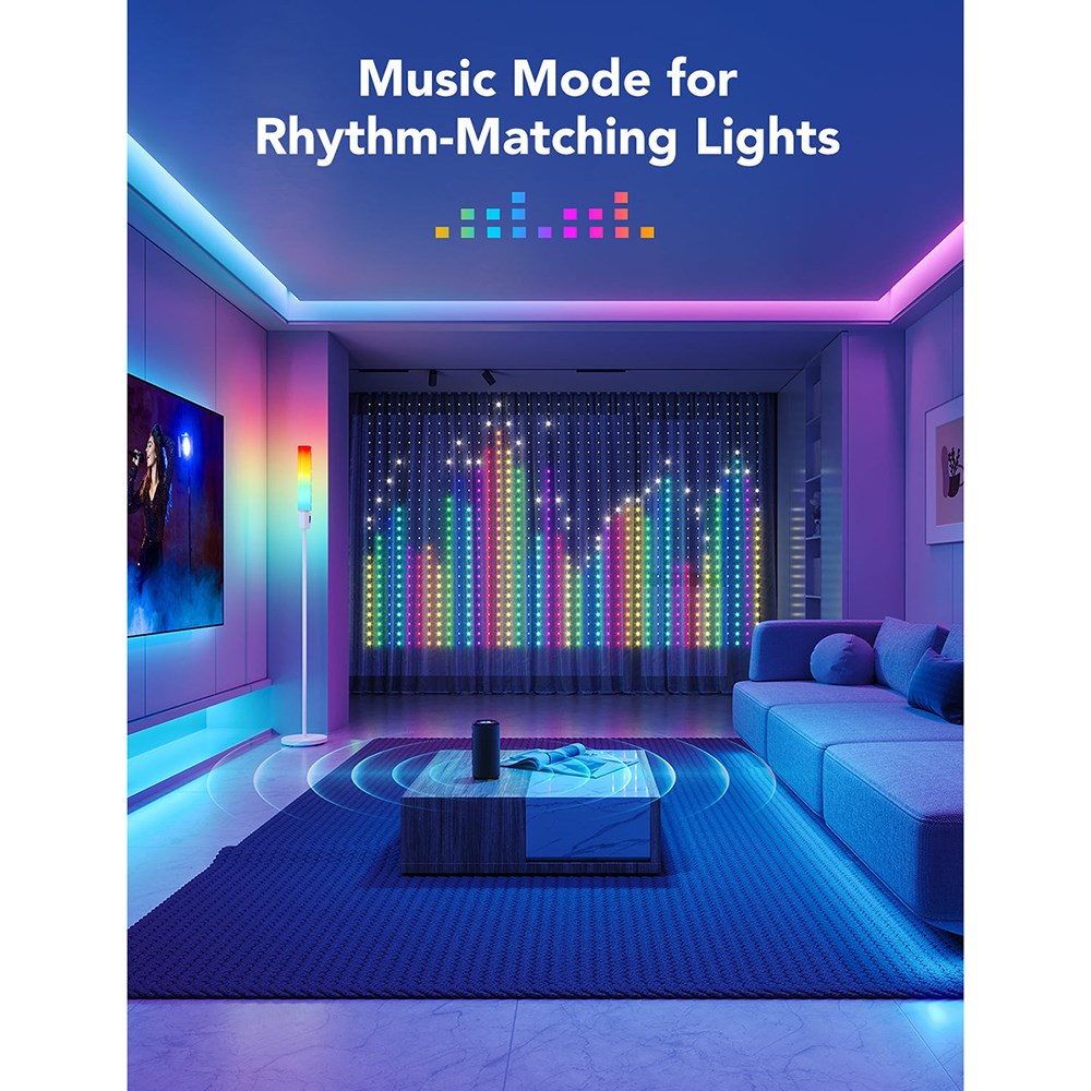 Govee WiFi & Bluetooth Curtain Light - Hvid