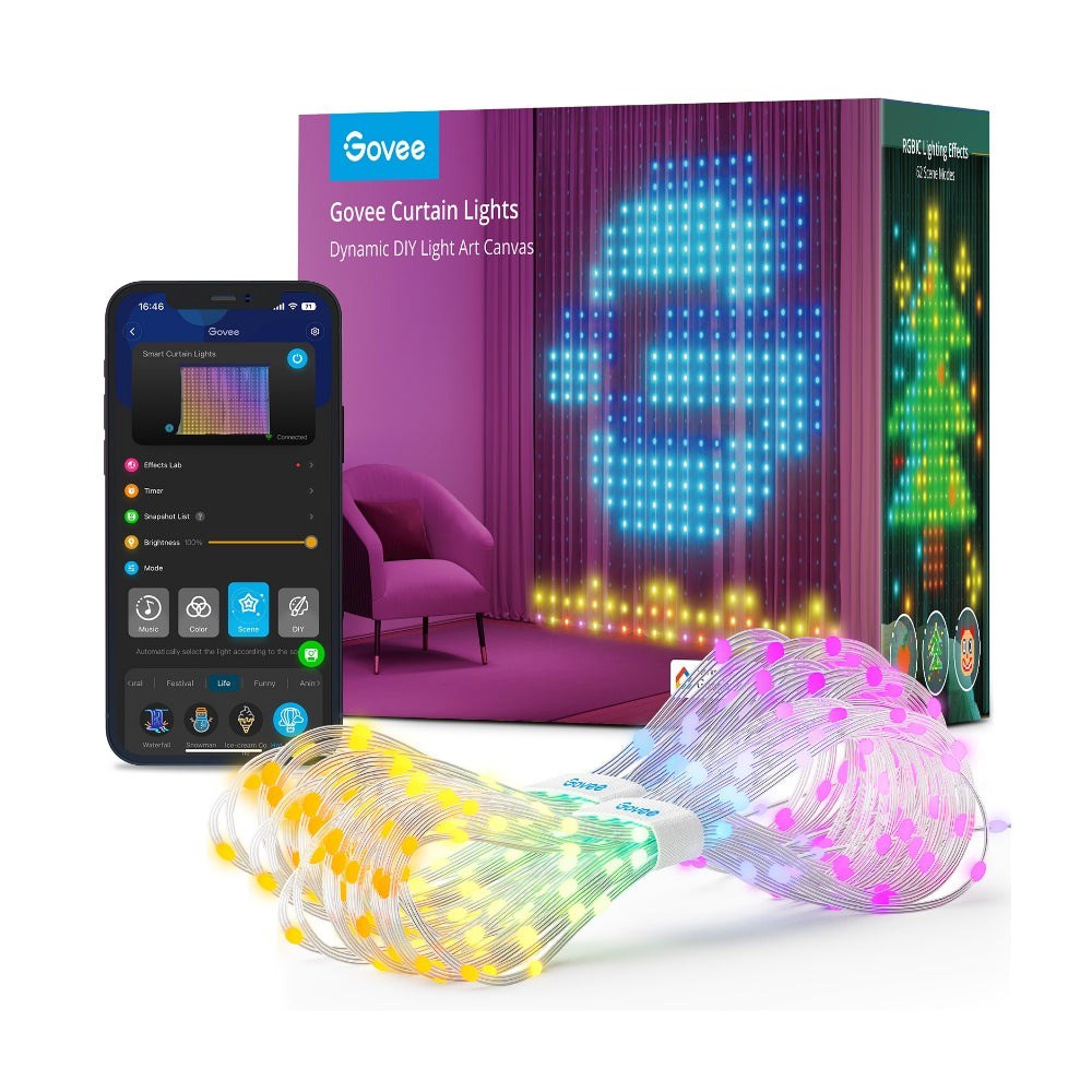 Govee WiFi & Bluetooth Curtain Light - Hvid