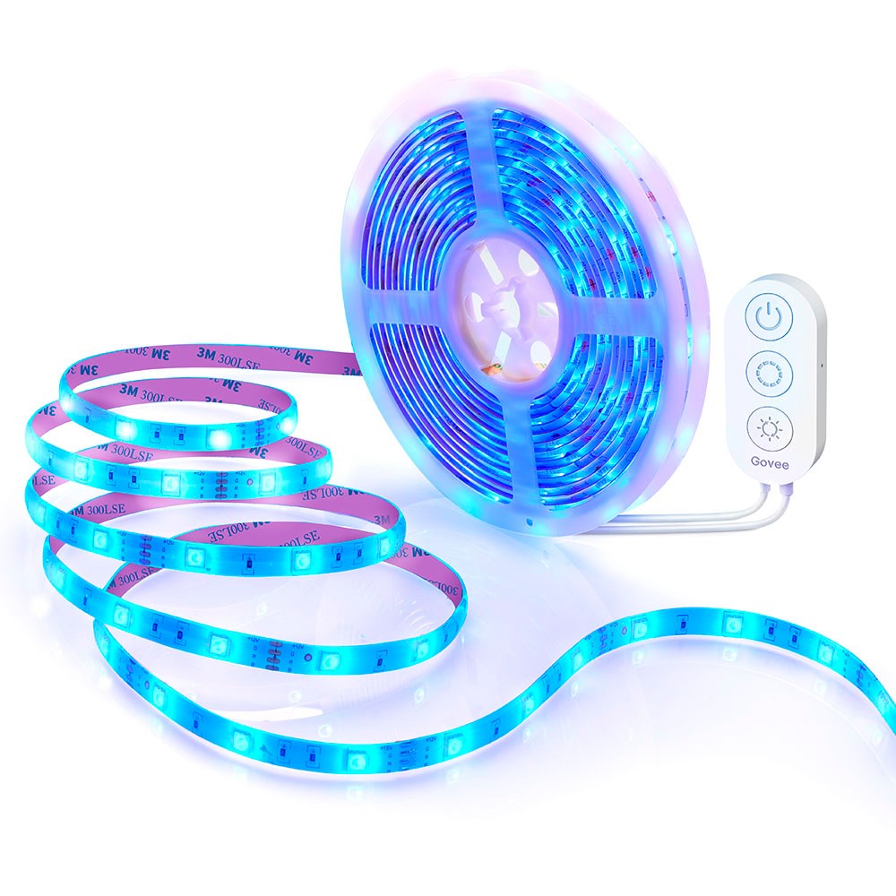 Govee RGB Smart Wi-Fi + Bluetooth LED Strip Lights - 2x5m - Hvid