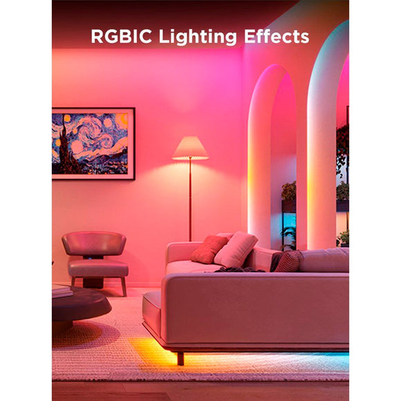 Govee RGBIC  Wi-Fi + Bluetooth LED Strip Lights - 10m - Hvid