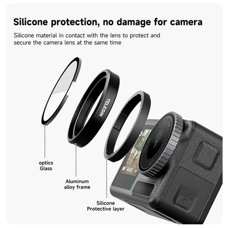 TELESIN CPL+ND8/16/32 Filter til Linse - DJI Osmo Action 3 / 4 / 5 Pro - Gennemsigtig