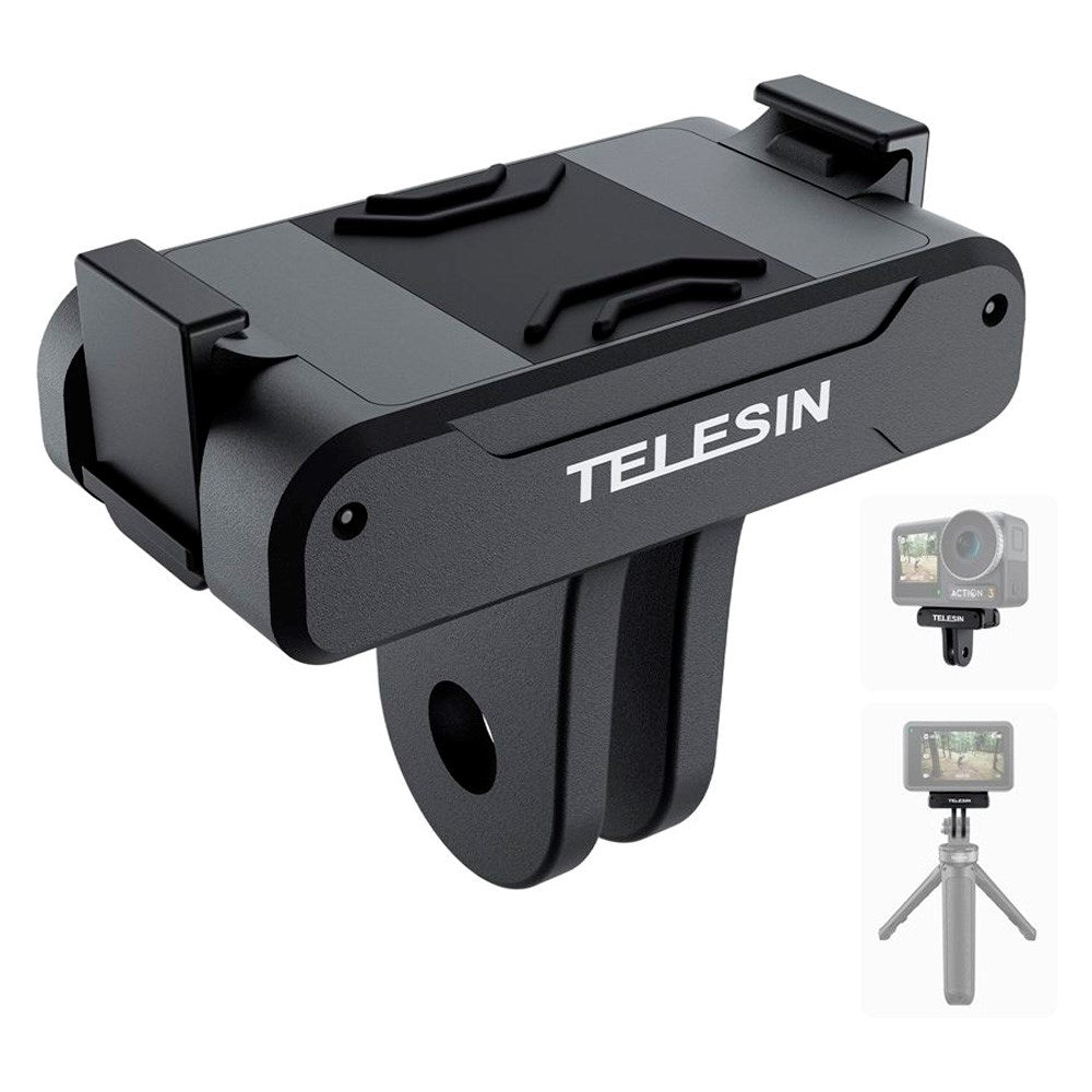 TELESIN Magnetisk Dobbelt Claw Mount til DJI Osmo Action 3 / 4 / 5 Pro - Sort