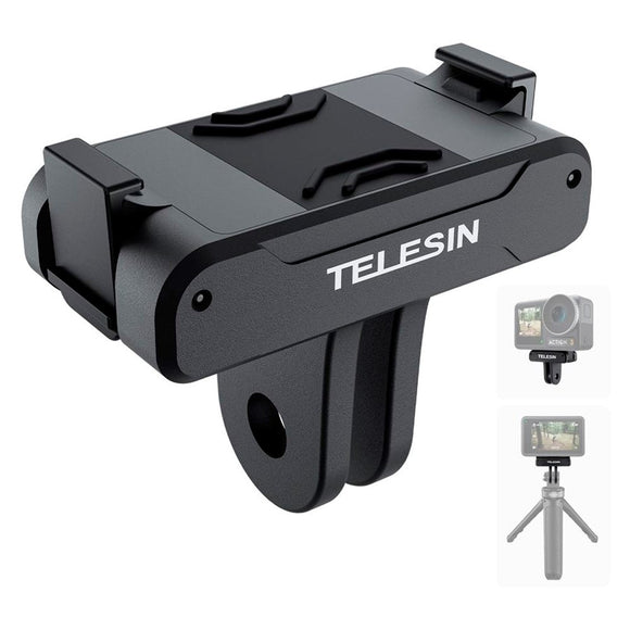TELESIN Magnetisk Dobbelt Claw Mount til DJI Osmo Action 3 / 4 / 5 Pro - Sort