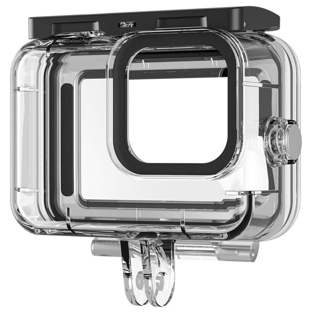 TELESIN Vandtæt Cover til GoPro Hero 9 / 10 / 11 / 12 / 13 - inkl. Anti-Fugt Filter - Gennemsigtig / Sort