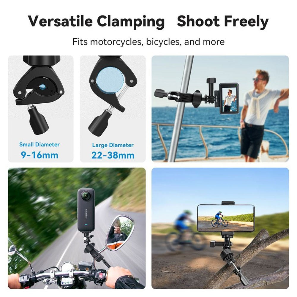 TELESIN Cykelstel Mount til Action Kamera - Sort
