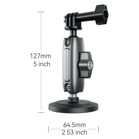 TELESIN Magnetisk & Roterbart Mount til Action Kamera - Sort