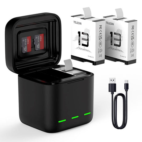 TELESIN Batteri Opladningscase til GoPro Hero 13 - Sort