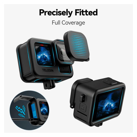 TELESIN Silikone Cover til GoPro Hero 9 / 10 / 11 / 12 / 13 - Sort