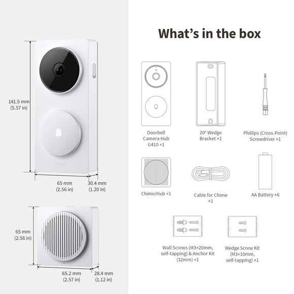 Aqara Doorbell Camera Hub G410 Select - Hvid