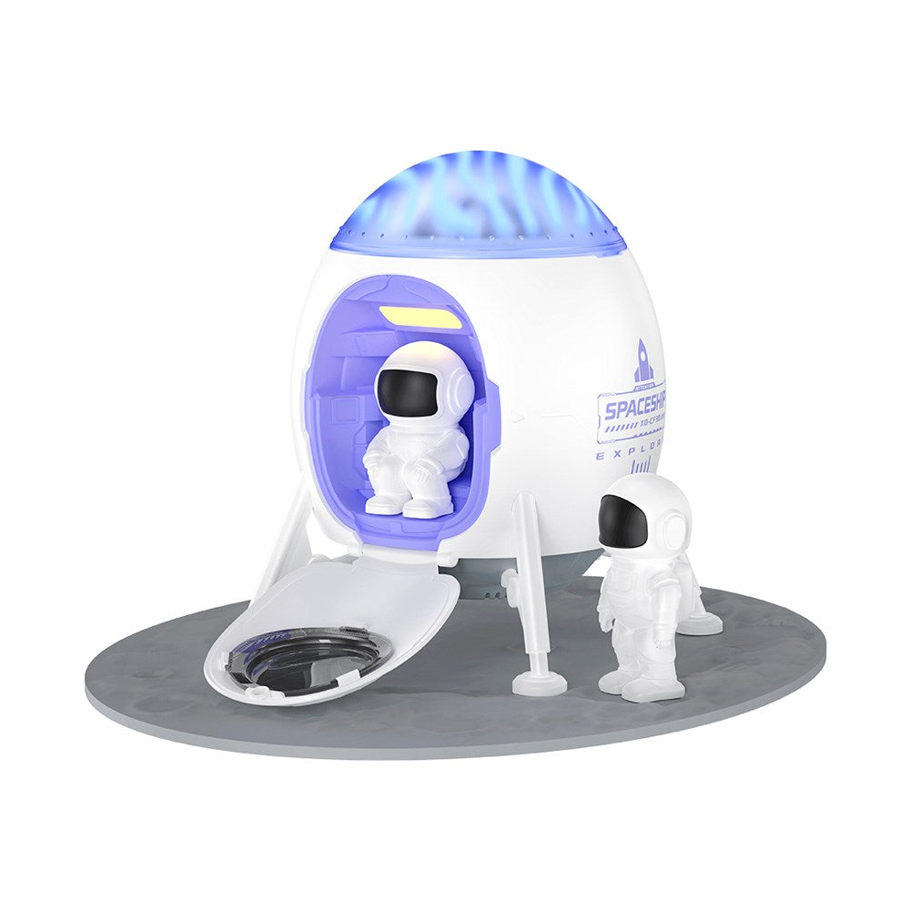 XO Rumskib Projektor Lampe m. Indbygget Bluetooth Højtaler - Hvid
