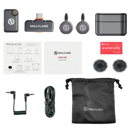 LARK M2S Mini Combo Trådløs Lavalier Mikrofon - Space Grey