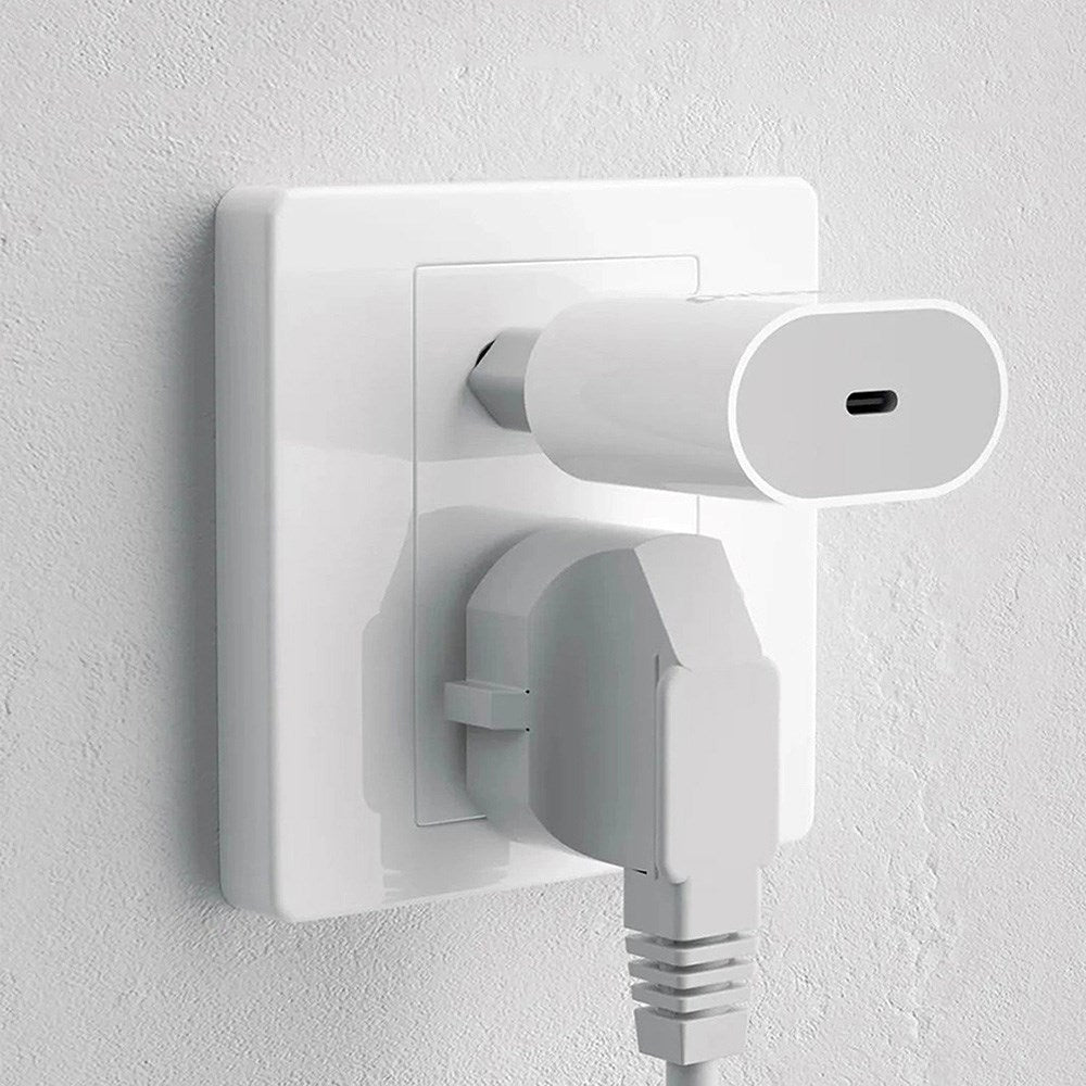 Dudao 20W PD Vægoplader USB-C inkl. Kabel - Hvid