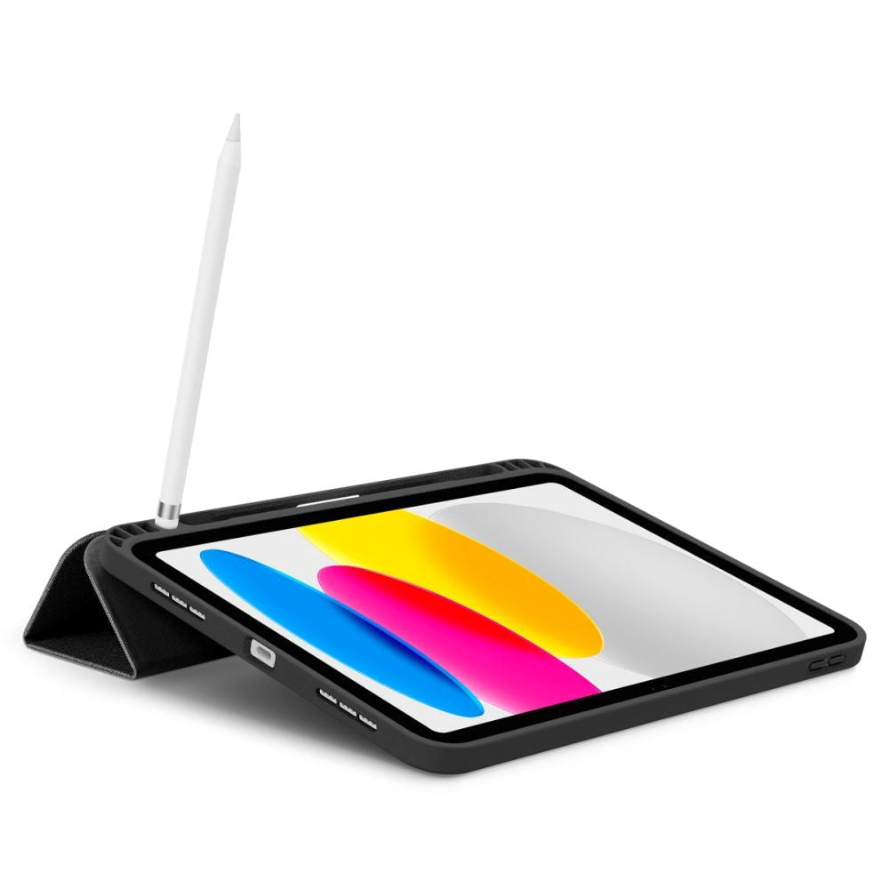 iPad 11" (2025) / iPad 10.9" (2024/2022) Spigen Urban Fit Stof Cover m. Pen Holder - Sort