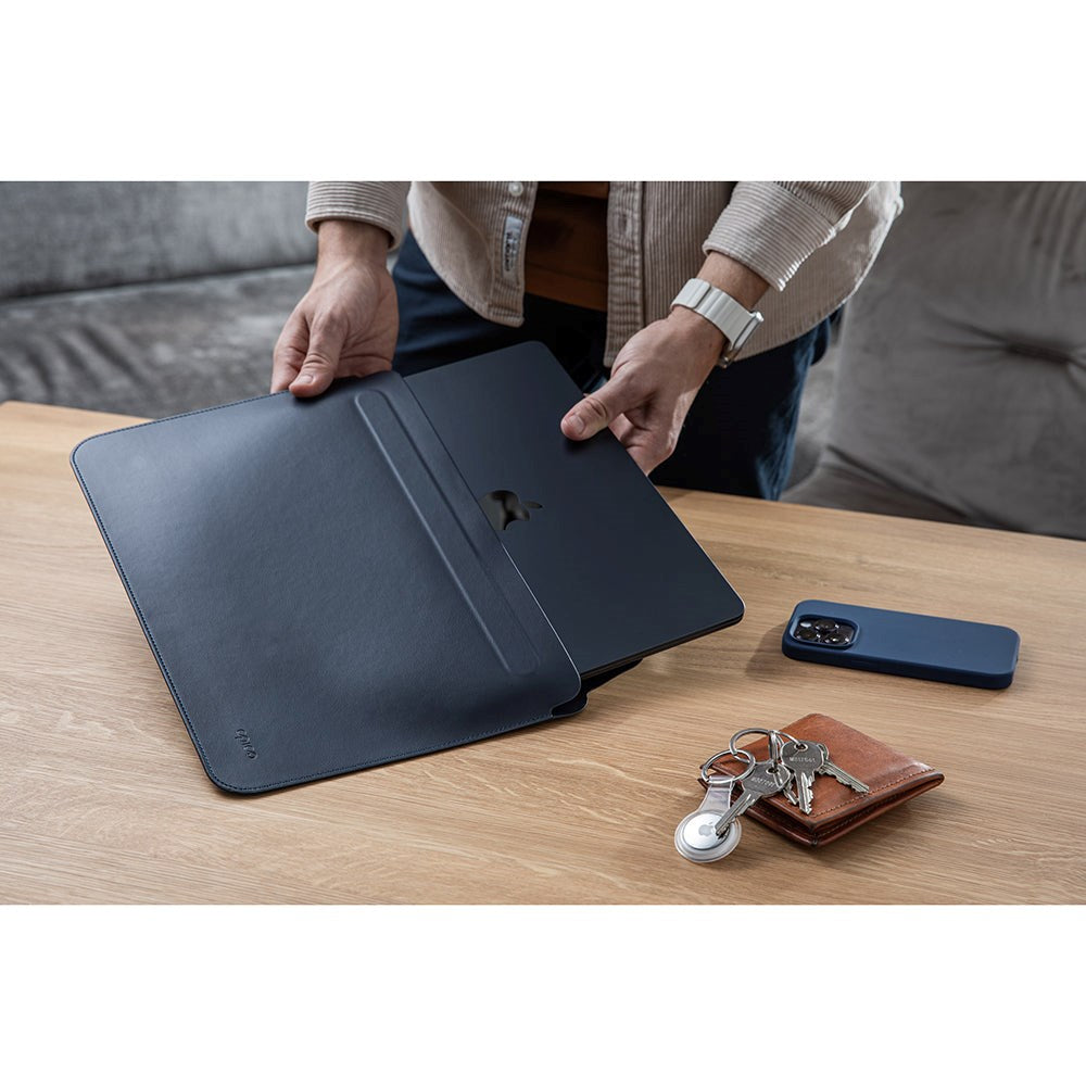 Epico Læder MacBook / Laptop Sleeve 13" (32 x 22,5 cm) - Sort
