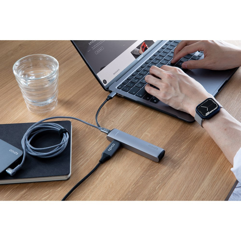 Epico 6-i-1 USB-C Adapter – Slim Design med 8K Opløsning - Space Grey