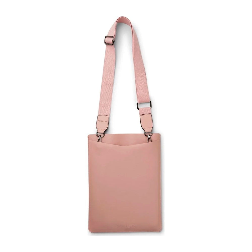 Philbert UltraSlim 15" Vegansk Læder Sleeve m. Strop Til MacBook / Laptop (35,5 x 25 x 2 cm) - Lyserød