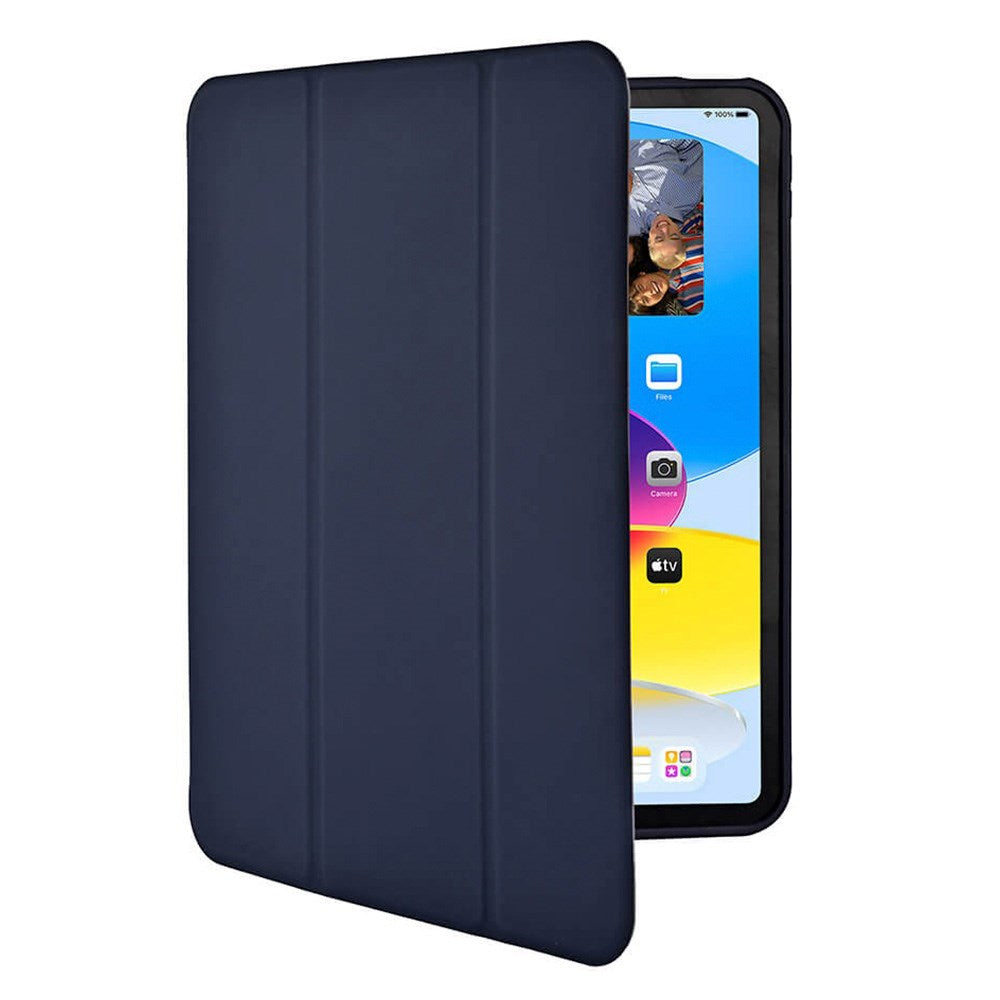 iPad 11" (2025) / iPad 10.9" (2024/2022) GEAR Pencilpocket Læder Cover - Mørkeblå