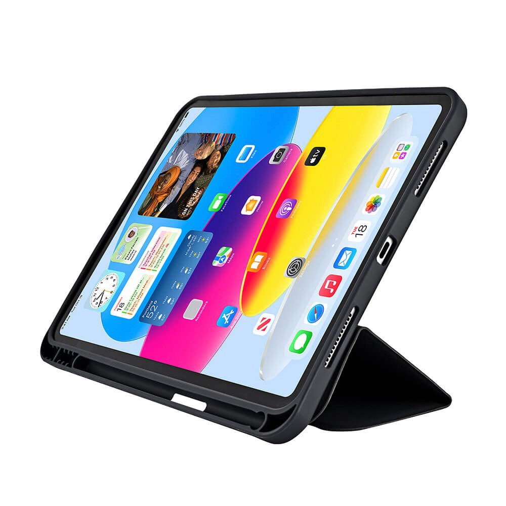 iPad 11" (2025) / iPad 10.9" (2024/2022) GEAR Pencilpocket Læder Cover - Sort