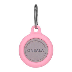 Onsala AirTag Silikone Holder m. Nøglering - Pink
