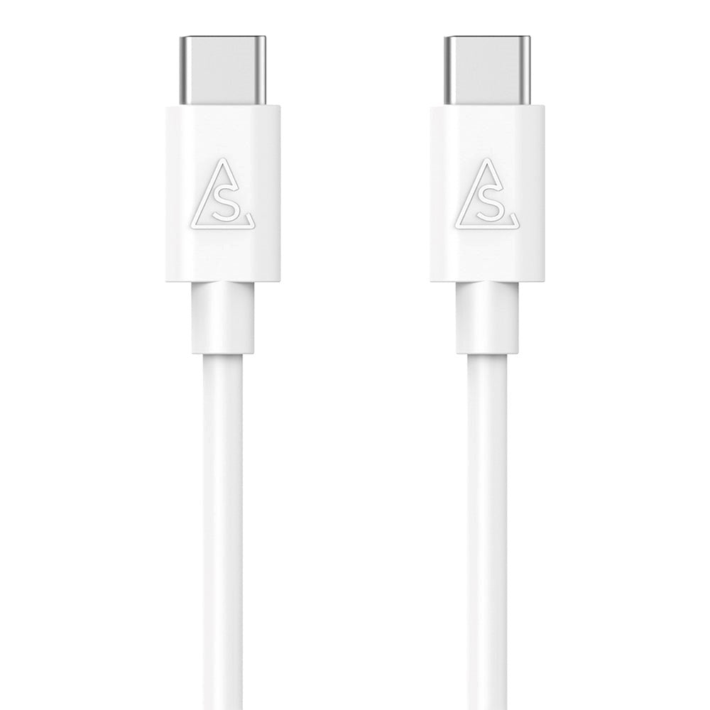 Smartline (3A/60W) USB-C til USB-C Kabel 2 m. - Hvid