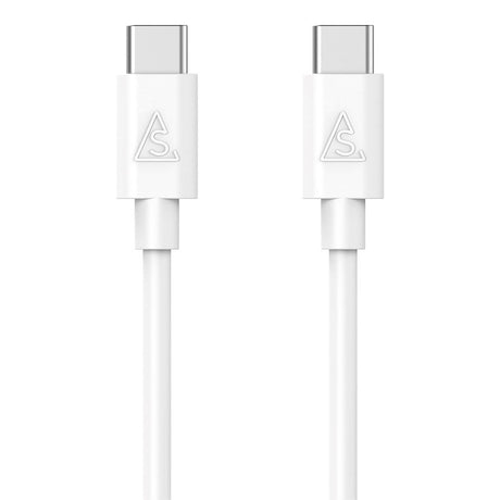 Smartline (3A/60W) USB-C til USB-C Kabel 2 m. - Hvid