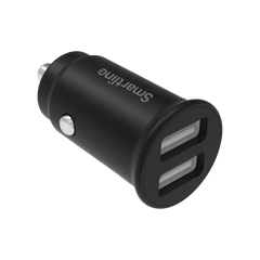 Smartline Biloplader m. 2x USB-A - Sort