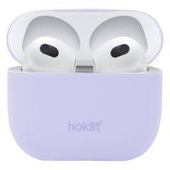 Holdit  Silikone Cover Til AirPods (3.gen) - Lavender