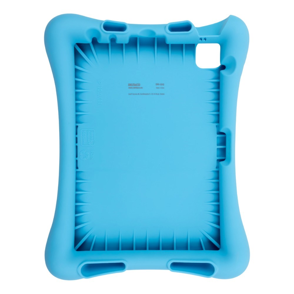 iPad Air 11 (2026-2024) / iPad 10.9" (2024-2022) / iPad Pro 11 (2022-2020) Deltaco Silikone Børne Cover - Blå