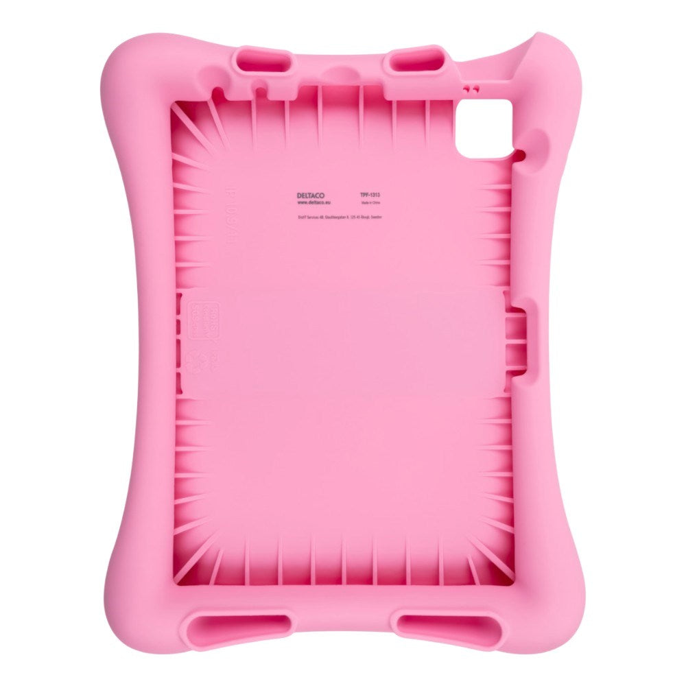 iPad Air 11 (2026-2024) / iPad 10.9" (2024-2022) / iPad Pro 11 (2022-2020) Deltaco Silikone Børne Cover - Lyserød