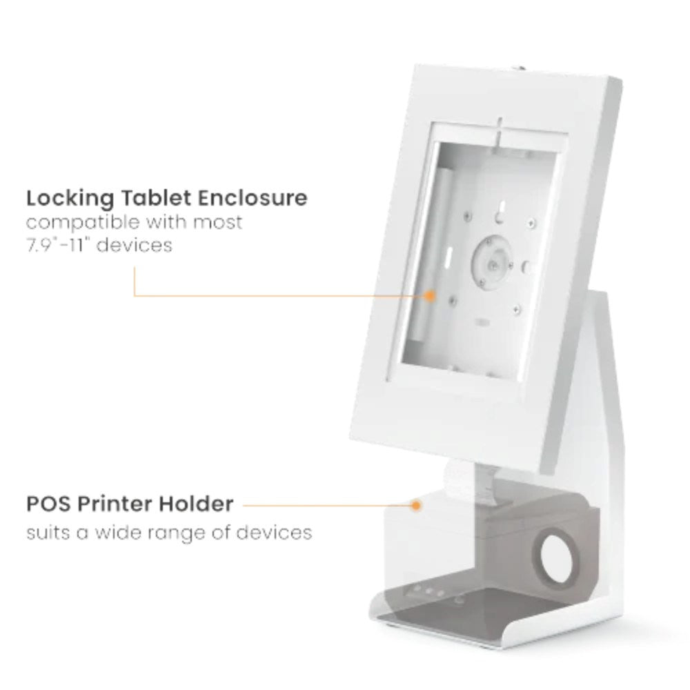 Tabletholder til Bord med holder til POS-printer Deltaco - Hvid