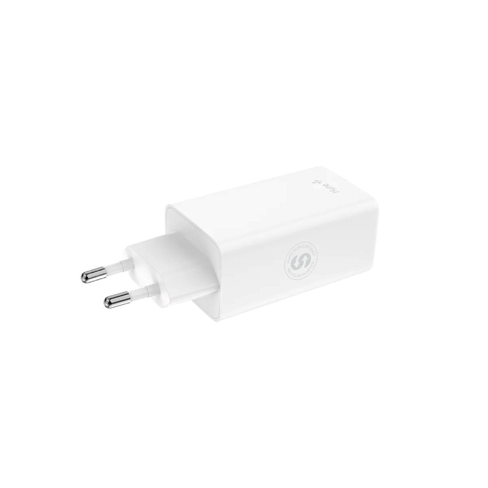 Hune Huron 65W Vægoplader m. 2 x USB-C 1 x USB-A - Hvid