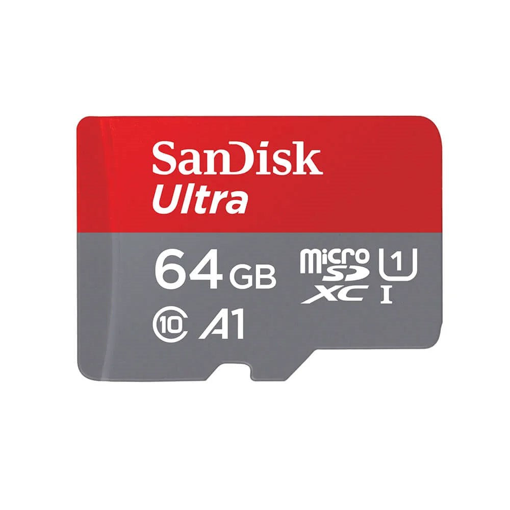 SanDisk Micro SDXC Hukommelseskort m. Adapter - 64GB - Rød / Grå