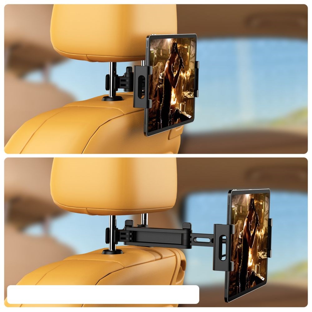 Tech-Protect Car Mount Tablet- & Mobilholder Til Bilens Nakkestøtte - Max Tablet: 135 x 240mm - Sort