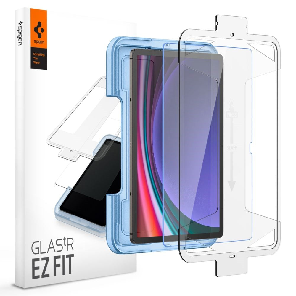 Samsung Galaxy Tab S9+ (Plus) Spigen EZ Fit Glas.tR Skærmbeskyttelse - Gennemsigtig