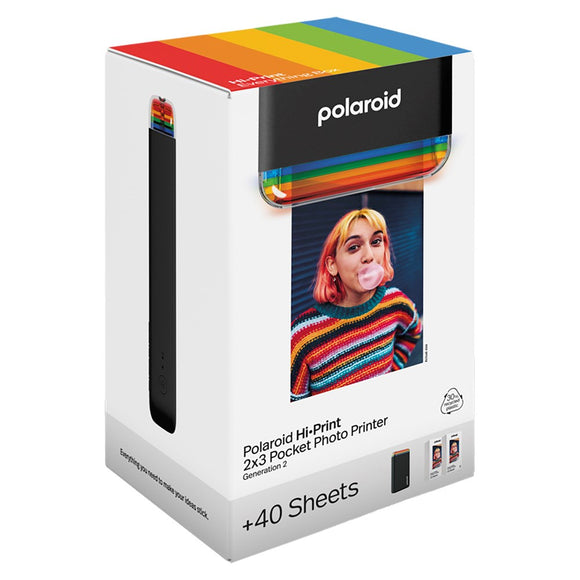 Polaroid Hi-Print Gen. 2 Everything Box m. Mobil Fotoprinter & 40 stk. Fotopapir - Sort