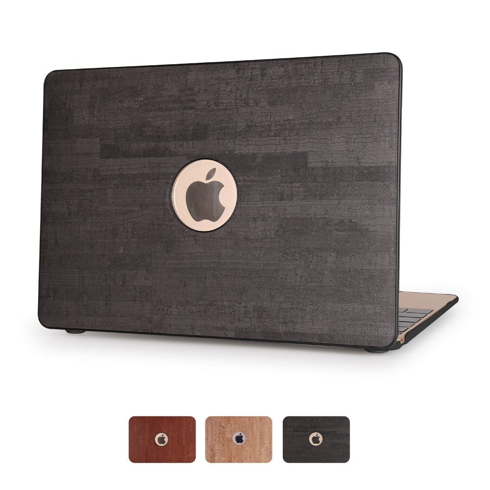 MacBook Air 11 Fashion Cover - Slim Style Kunstlæder Cover - Gråsort
