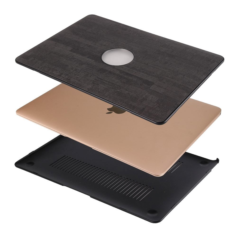MacBook Air 11 Fashion Cover - Slim Style Kunstlæder Cover - Gråsort