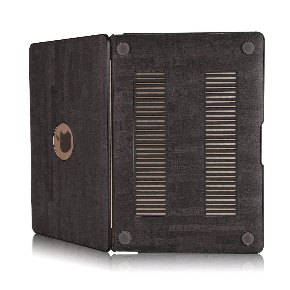 MacBook Air 11 Fashion Cover - Slim Style Kunstlæder Cover - Gråsort
