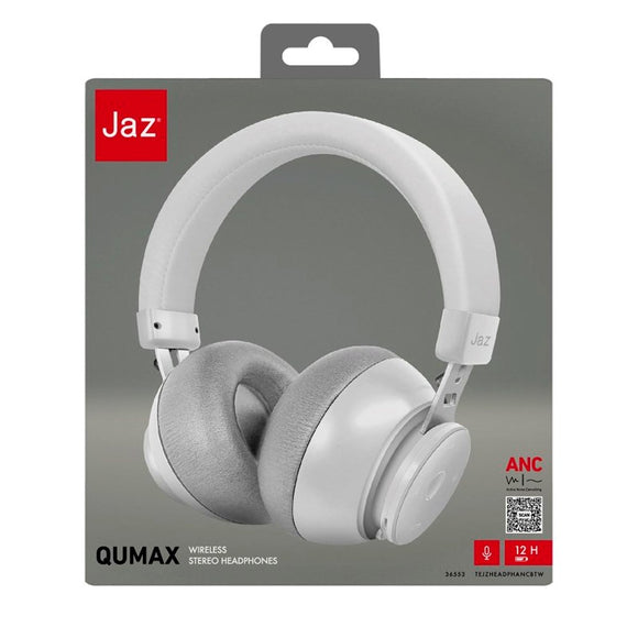 JAZ Trådløst ANC Headset med Mikrofon og Inbygget Kontrol - Hvid