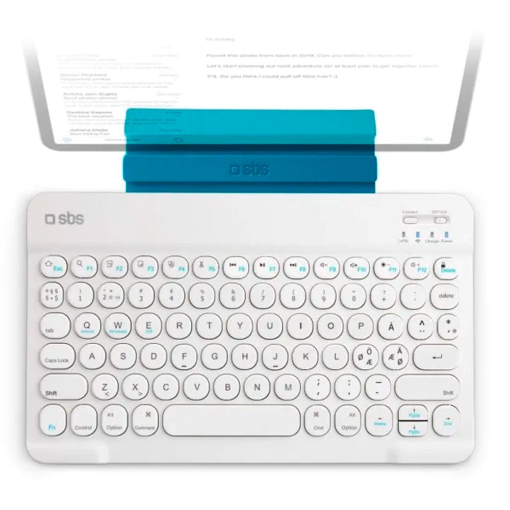 SBS Trådløst Bluetooth Tastatur - Dansk Tastatur - Hvid