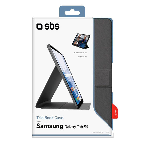 SBS Samsung Galaxy Tab S9 Book Pro Cover - Sort