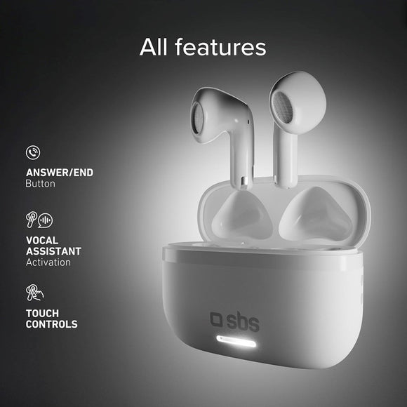 SBS Air Space True Wireless In-Ear Høretelefoner m. Active Noise Cancelling - Hvid