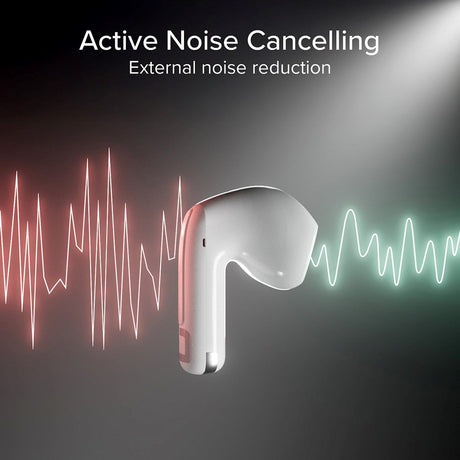 SBS Air Space True Wireless In-Ear Høretelefoner m. Active Noise Cancelling - Hvid