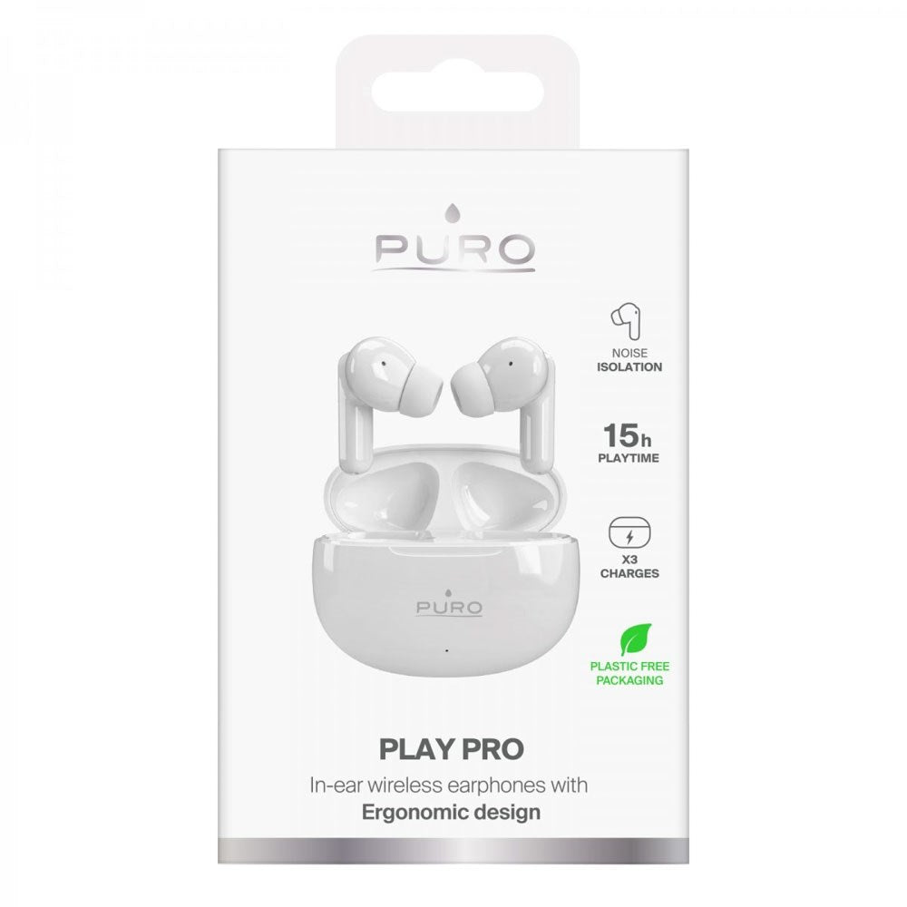 Puro Play Pro True Wireless Høretelefoner - In-Ear - Hvid