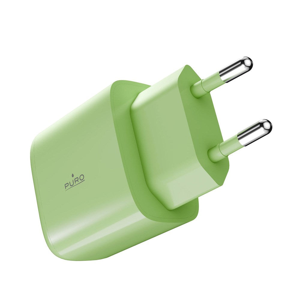 Puro Pro Lite Vægoplader 30W m. 1 x USB-C & Power Delivery - Grøn