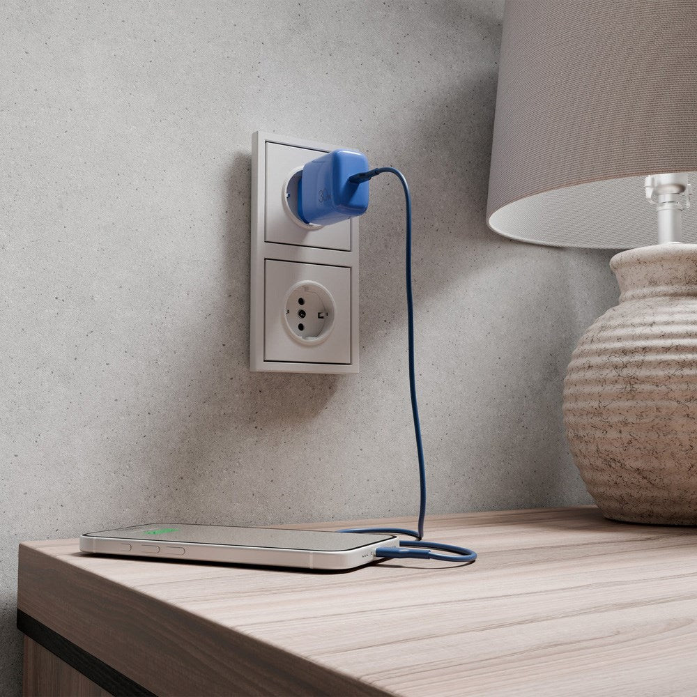 Puro ICON USB-C til USB-C Kabel m. 25W - 1.5m - Blå