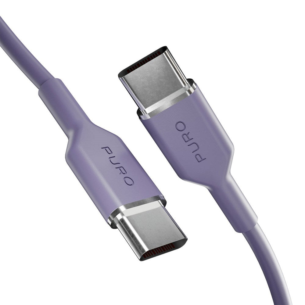 Puro ICON USB-C til USB-C Kabel m. 25W - 1.5m - Lilla