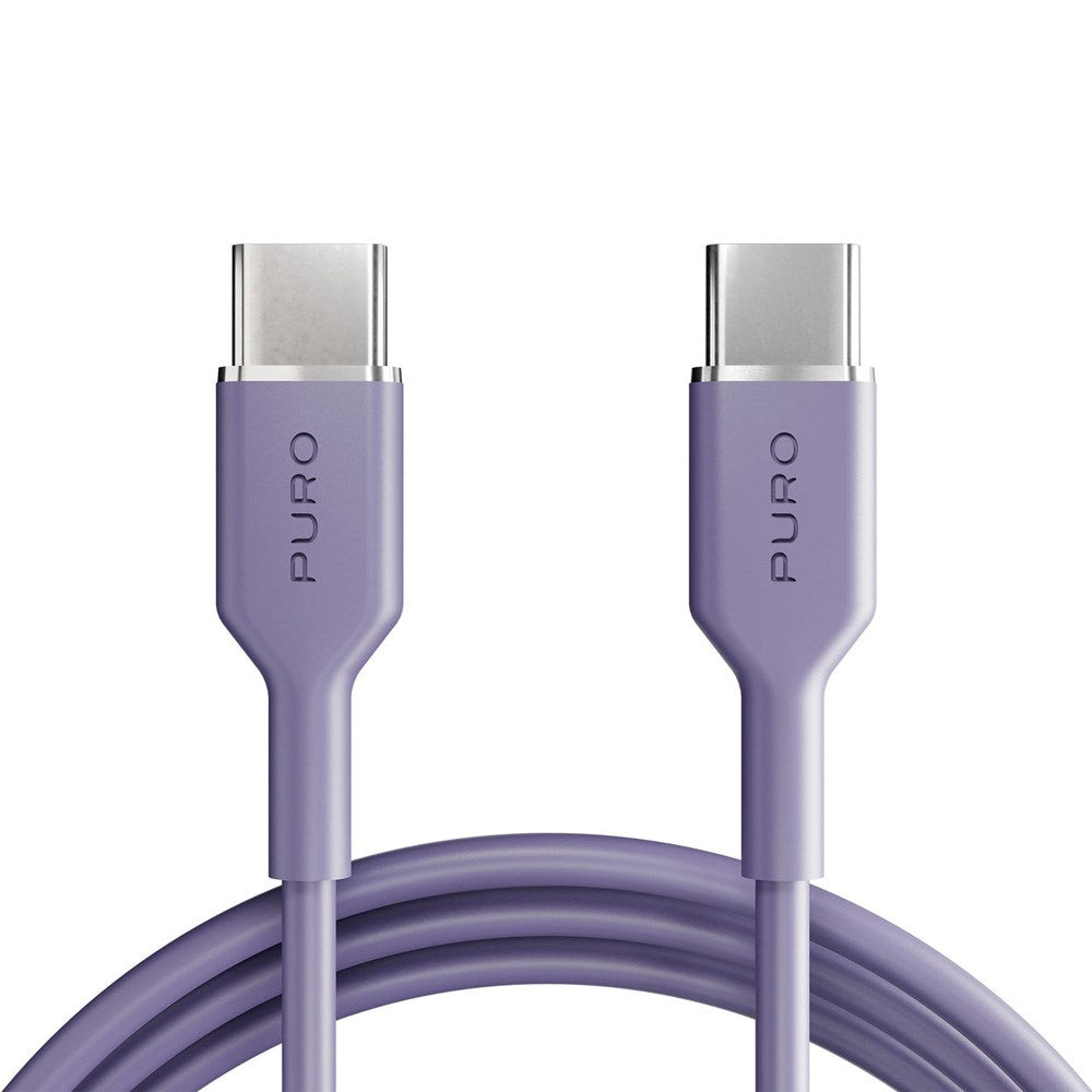 Puro ICON USB-C til USB-C Kabel m. 25W - 1.5m - Lilla