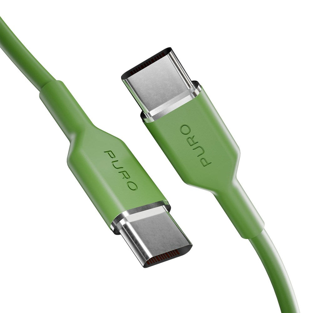 Puro ICON USB-C til USB-C Kabel m. 25W - 1.5m - Grøn
